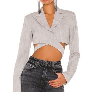 Lovers and Friends Cropped Wrap Blazer